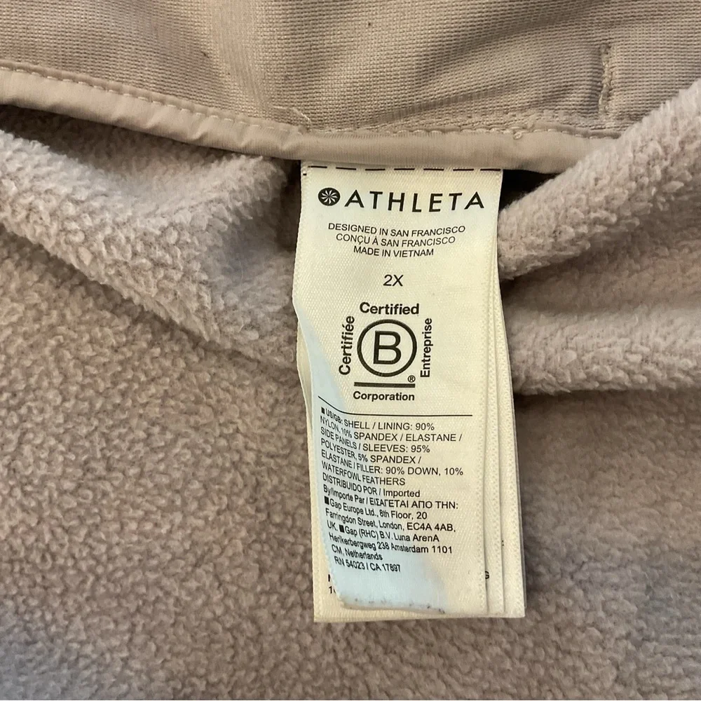 Athleta‎ Inlet Hybrid Down Jacket Muted Mauve Purple Smoke